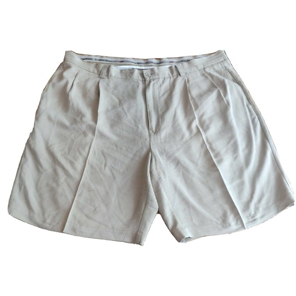 Tommy Bahama Men's 100% Silk Shorts Tan Pleated Front Size 42
